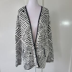 Chico's Black and White Patterned Jacket